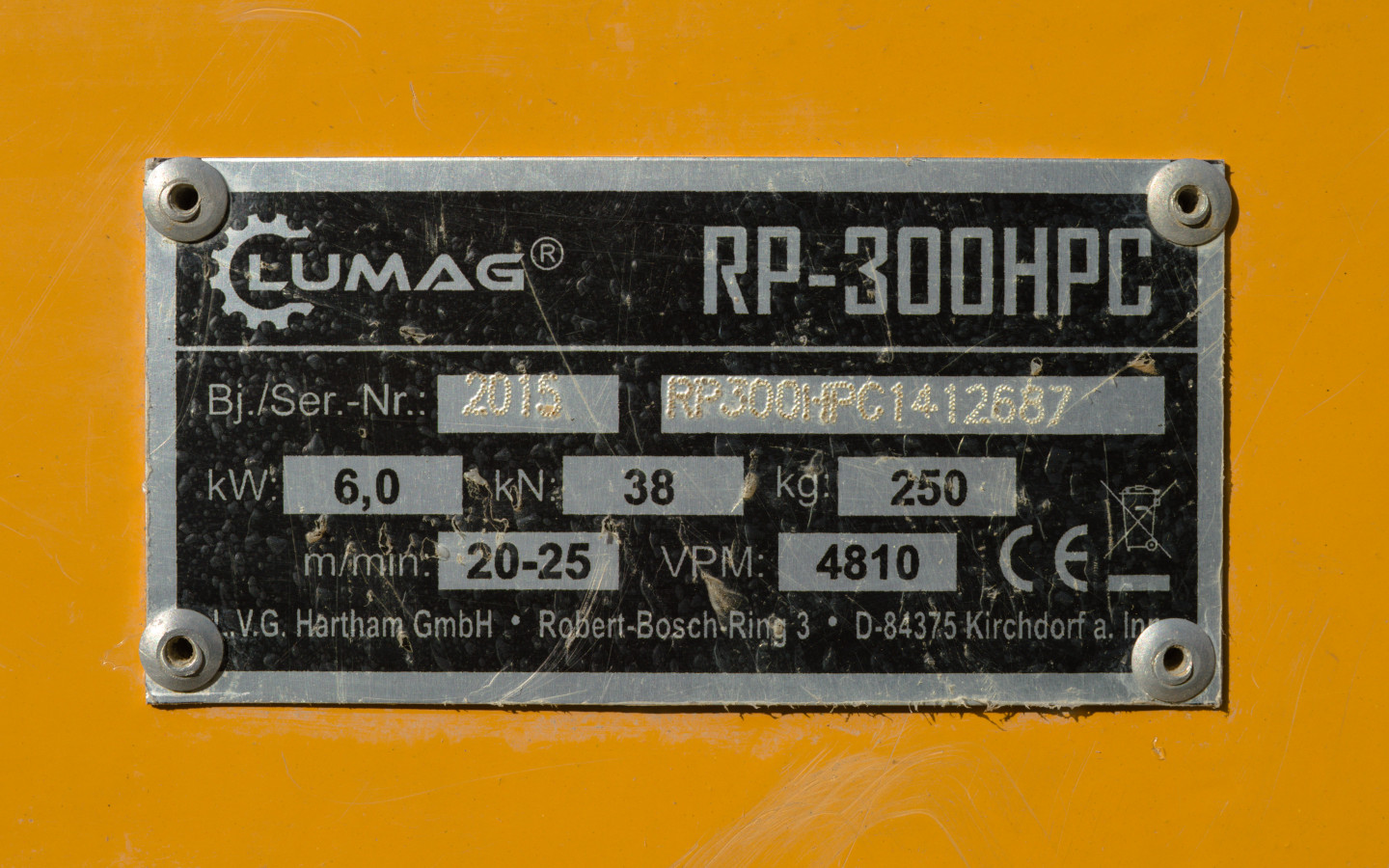 Rüttelplatte LUMAG RP-i25